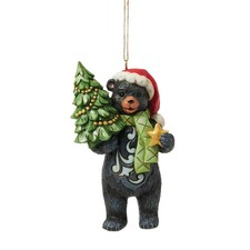 Jim Shore LODGE BLACK BEAR ORNAMENT Christmas At The Lodge 6017035 NEW picture
