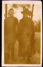 1919 Photo Snapshot  Young Doughboy WW I Posing w/ Mom Atlanta GA picture