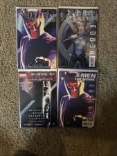 X-Men The Movie Prequel Comic Lot 2000 Marvel Rogue Magneto Toys R Us 4 Books picture