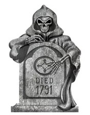 NEW - Reaper 22” Styrofoam Tombstone Decoration - Halloween picture