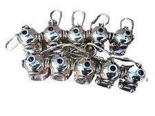 NEW LOT OF 10 KEY RING SOLID BRASS ANTIQUESCUBA DIVING MINI DIVERS HELMET GIFT picture