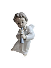Lladro Porcelain Angel/Cherub Playing Flute #4540 1969 In Box Never Displayed picture