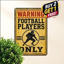 Football Boys Room Sports Tin Sign Vintage Player Den Metal Wall Plaque picture