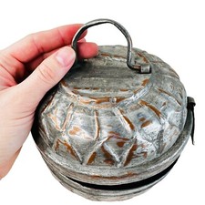 vtg metal bath carrier casket jar compartment farmhouse picture