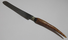 WYETH'S WARRANTED CUTLERY Antique VTG Stag Horn Handled Carving Knife picture