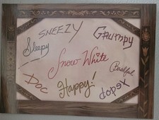 Disney World Snow White and the Seven Dwarves Signature Autograph Card NEW RARE picture