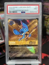 Stitch - Rock Star (Store Championship) 30 Disney Lorcana Promo Card Holo PSA 9 picture