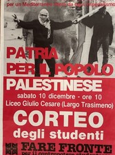 Manifesto 70x100 cm. “Homeland for the Palestinian People” Student Parade 1988 Rome picture