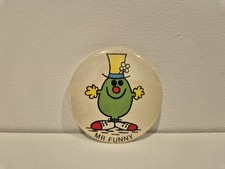 Vintage Mr Funny Pin Badge , 80s Mr Men, Retro, Collectable picture