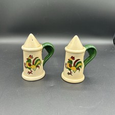 Vintage California Provincial Poppytrail Metlox Rooster Salt and Pepper Shakers picture