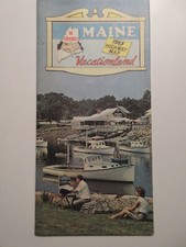 1965 MAINE highway map vactionaland GREAT COLOR GREAT SHAPE picture