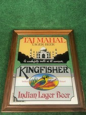 Vintage Taj Mahal Lager Beer Mirror Kingfisher Indian Lager 23