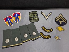 Vintage Military Rank Insignia and Patches Set picture