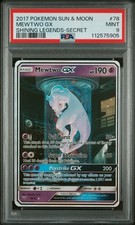FRI 25/09 Mewtwo Gx 78/73 Secret Shining Legends Pokemon PSA 9 picture