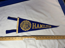 Small 1970's Souvenir Felt Pennant Hamilton College University School Blue picture