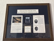 Treasure from 1857 SS Central America Shipwreck PCGS w/Gold Nugget  COA 1499 picture