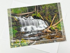 Wagner Falls Michigan Greeting Card Waterfall Nature Photography America picture