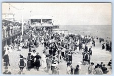 1907-10's BATHING FOURTH AVENUE ASBURY PARK NJ NEW JERSEY ANTIQUE POSTCARD picture