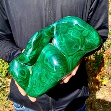 6.3LB  Natural Polished Malachite Mineral freeform specimen Reiki Stone Healing picture