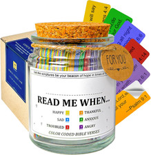 Bible Verse Jar with 108 Scripture Cards Stickable Prayer Jar Christian Gift Set picture