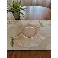 Vintage American Sweetheart Platter Pink Depression Glass, Salver Plate, 11-1/2