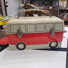 RARE GORGEOUS 1960s VW MICROBUS Metal Lunch Box Volkswagen Vintage Micro Bus picture