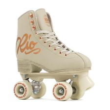 Rio Roller Rose Quad Skates – Unisex Indoor/Outdoor, Cream/Rose Gold, Size 7/8 picture