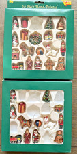 Vtg Handpainted Miniature Christmas Ornaments Lot of 32 - Train, Soldier, Cat picture