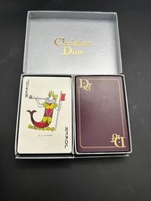 Vtg 1970s Christian Dior Double Deck Playing Cards Nintendo Japan Monogram Boxed picture