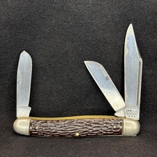 VINTAGE CAMILLUS POCKET KNIFE STOCKMAN 3-BLADE USA 1960-1970 ORIGINAL picture