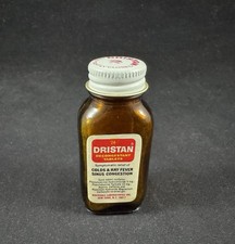 Vintage Dristan Decongestant Tablets Colds & Hay Fever Empty Bottle picture