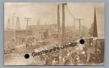 RPPC Busy Main Street BURKBURNETT TX Texas Early DOUBLEDAY Real Photo Postcard picture