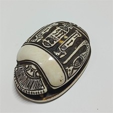 Egyptian scarab with hieroglyph details ancient style heritage collectible decor picture