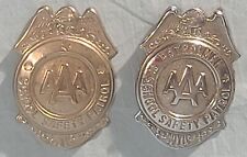 2 Vintage  AAA  School Safety Patrol Metal Badges or Pins picture