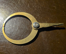 Vintage AMT Solid Brass Outside Caliper Pottery Sculpture Measuring Tool picture