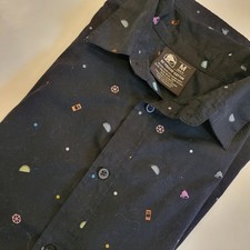 Taco Bell Employee Shirt Black Button Down Merch Novelty Graphic Medium picture