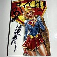 White Widow #3 Jamie Tyndall Supergirl Metal Variant Cover Signed With Metal COA picture
