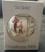 VTG SCHMID CHRISTMAS 1988 Ball ORNAMENT NORMAN ROCKWELL 