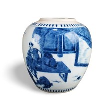 Chinese Blue & White Porcelain Jar picture
