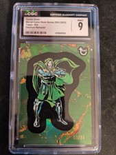 2025 Topps Marvel 1976 Comic Book Heroes Doctor Doom #35 Green Refractor /99 picture