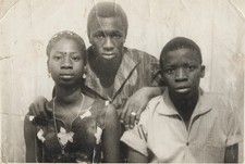 c. 1950's Woman and Two Young Men, Mali Photograph by SEYDOU KEITA [Stamped] picture