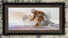 1980 Ralph McQuarrie Empire Strikes Back Concept Art Framed Matted 11x22 picture