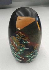 Usaburo Kokeshi Hana no Kokoro Floral Wooden Doll 17cm No Accessories picture