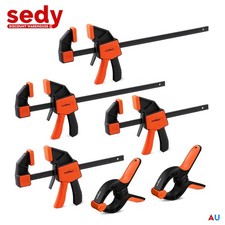 6Pcs Woodworking Clamps Set Woodworking Bar Clamps Spreader 6''/12'' Light Duty picture
