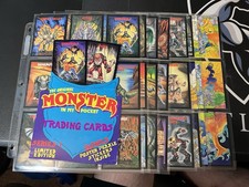 Monster In My Pocket 1991 Complete Base Card Set of 48 + all 24 of Sticker Set picture