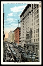 Postcard Seventh St. Looking East From Spring St., Los Angeles, Cal. picture