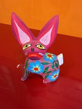 Oaxacan Wood Carving Rabbit Alebrije Mexican Folk Art Hand Painted picture