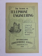 1901 antique scranton pa TELEPHONE ENGINEERING ICS COURSE electrical TELEGRAPH picture