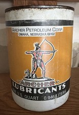 Vintage Archer Lubricants One Quart Oil Can Empty picture