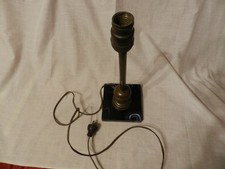 vintage acro agate base and lamp black with blue swirls picture